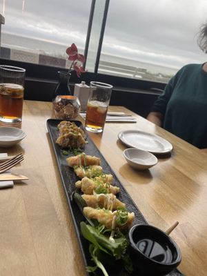 Gyoza & vegan shrimps  at ZIZO in Zandvoort