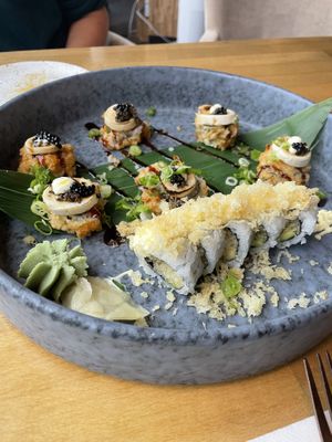 Truffel tower & crunchy tempura sushi  at ZIZO in Zandvoort