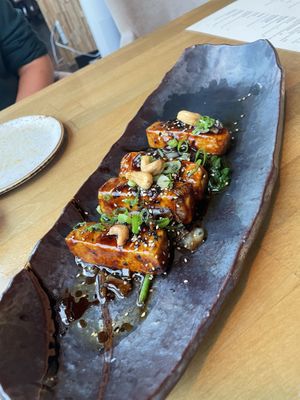 Marinated tofu at ZIZO in Zandvoort