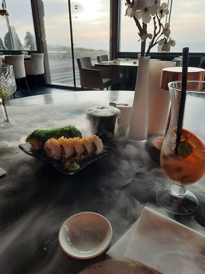 Smoke on the table  at ZIZO in Zandvoort