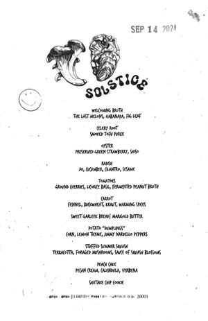 Tasting menu on 2024-09-14 at Oyster Oyster in Washington