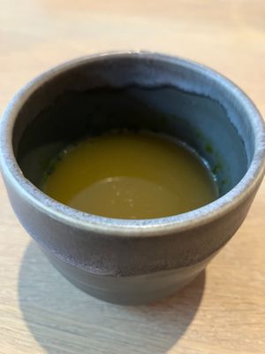 Welcoming broth: melons, habanada, fig leaf at Oyster Oyster in Washington