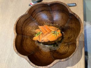 Carrot with fennel, buckwheat, kraut, and warming spices at Oyster Oyster in Washington