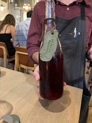 Roselle verbena NA beverage at Oyster Oyster in Washington
