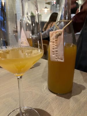 Apricot chanterelle NA beverage at Oyster Oyster in Washington