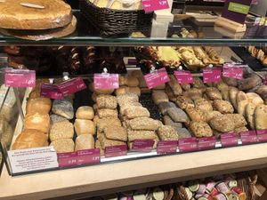 Pictured is the bakery case  at Alnatura in Gottingen