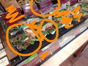 Antipastistulle, blackbean Burger, Pizzaschnecke ist vegan at Alnatura in Gottingen