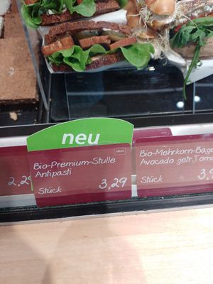 Neu (August 2025) Bio Premium Stulle Antipasti im vegan at Alnatura in Gottingen