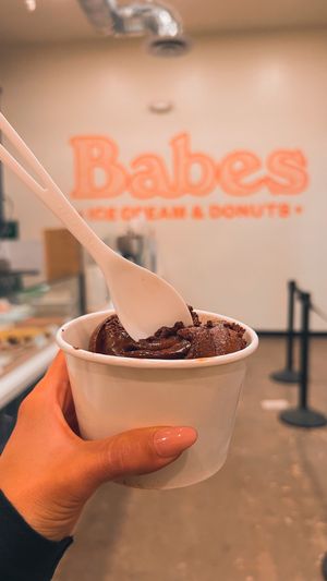 Chocolate ice cream   at Babes in Sacramento
