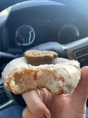 Before Devouring Vegan Gingerbread Donut  at Babes in Sacramento