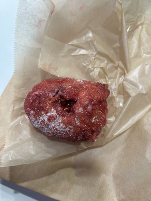 Raspberry filled donut   at Babes in Sacramento