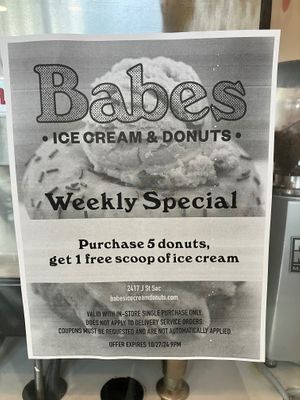 You know I got five donuts… 😆 at Babes in Sacramento