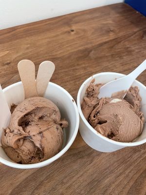 Chocolate cookie and rocky road ice cream!  at Babes in Sacramento