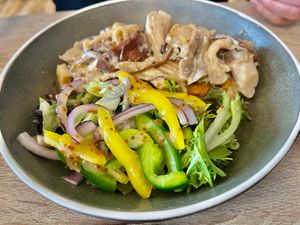 Wild Mushrooms bound in a Garlic Cream 
served on Sourdough.   at The Caley Inn - Caledonian Hotel in Ullapool