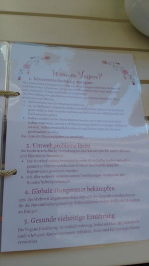 Speisekarte (Detail) at Café Flowery in Koblenz