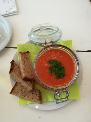Tomato soup at Café Flowery in Koblenz