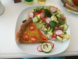 Tomato quiche at Café Flowery in Koblenz