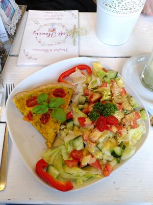 Tomato quiche at Café Flowery in Koblenz