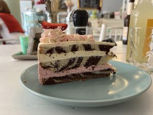 Strawberry/mango mouse cake  at Café Flowery in Koblenz