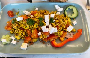 Scrambled tofu  at Café Flowery in Koblenz