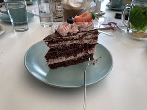 Berry-chocolate-cake  at Café Flowery in Koblenz