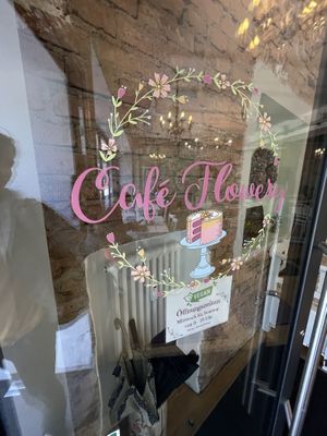 Entrance and me 😂  at Café Flowery in Koblenz