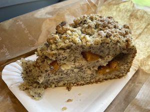 My cake: Apricot-Mohn-Streusel  at Café Flowery in Koblenz