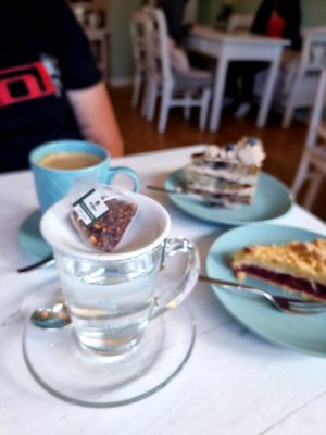 Coffee and tea and cake at Café Flowery in Koblenz