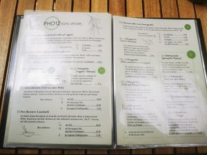 Vegan menu at Pho 12 in Berlin