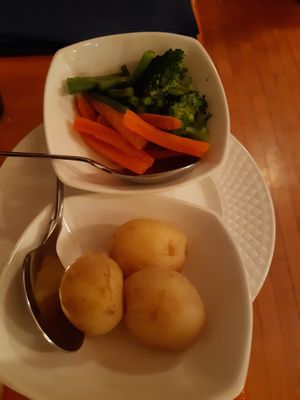 Side veg and potatoes  at The Heron's Cove in Goleen