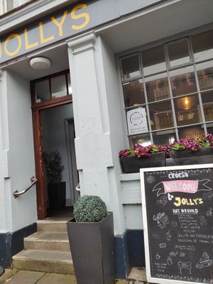 Only indoor seating at Jollys Coffee House & Patisserie in Beaumaris