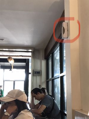 This air “freshener” should not be anywhere close to people eating in a closed space with no window open! Very toxic, it sprays chemicals every 5 min, got me headache!   at Home Grain Breakfast and Bistro in Phuket