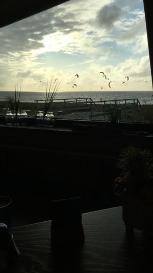 View in the early evening at Kliff in Cuxhaven