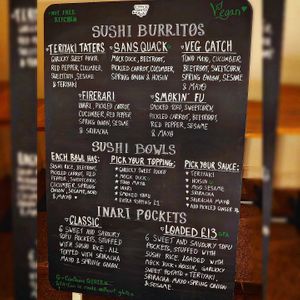 Just part of the menu at Little Bento Box in Worcester