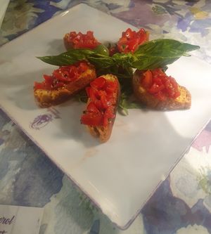 Bruschetta at Monnalisa in Sorrento