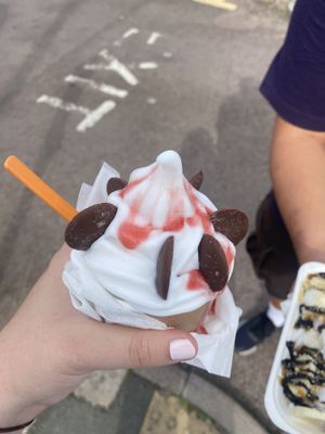 Kids portion of vegan ice cream   at The Ice Cream Cottage in Tewkesbury