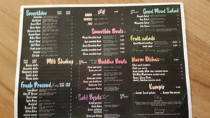 menu at Good Mood in Berlin