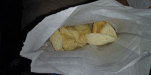 Prawn less chips at Lion Dance Cafe in Oakland