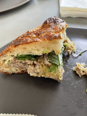 Shaobing sandwich   at Lion Dance Cafe in Oakland