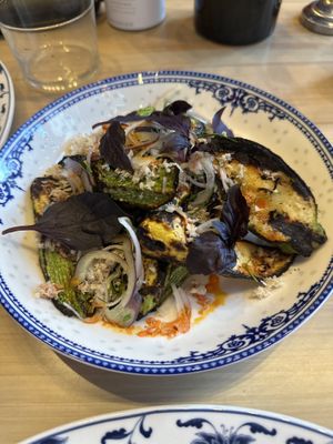 Summer squash - seasonal dish - so good!  at Lion Dance Cafe in Oakland