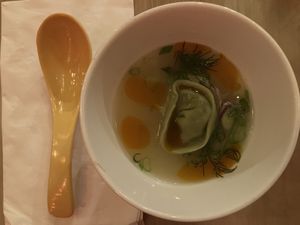 Dragon tortellini  at Lion Dance Cafe in Oakland