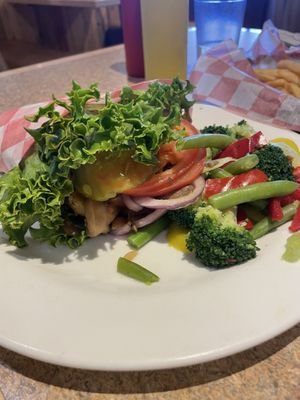 Lettuce wrap because bread is not vegan  at Thunderbird Restaurant in Mount Carmel