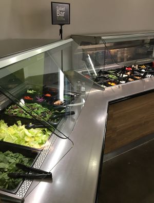 Salad bar at Saint Peter Food Co-op and Deli in St Peter