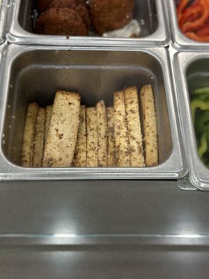 Seasoned tofu for vegan banh mi. You can also buy some pre- packaged to go and it’s delicious   at Saint Peter Food Co-op and Deli in St Peter