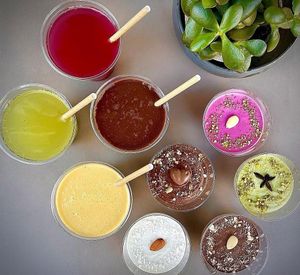 Assortment of lemonades, shakes, mousses and cheesecakes❤️
 at Eden Jaxx in Copenhagen