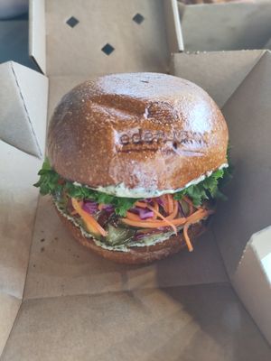 Garden burger at Eden Jaxx in Copenhagen