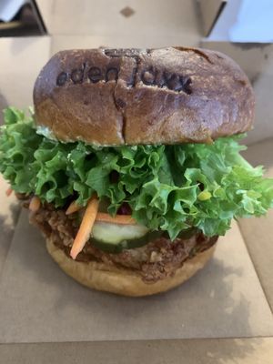 Chicken burger  at Eden Jaxx in Copenhagen