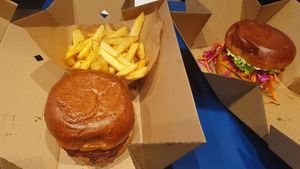 Burgers and Fries at Eden Jaxx in Copenhagen