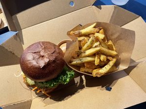 No Chicken Burgerr  at Eden Jaxx in Copenhagen