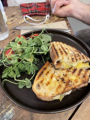 Vegetarian cheese toastie  at Port Espresso in Brixham